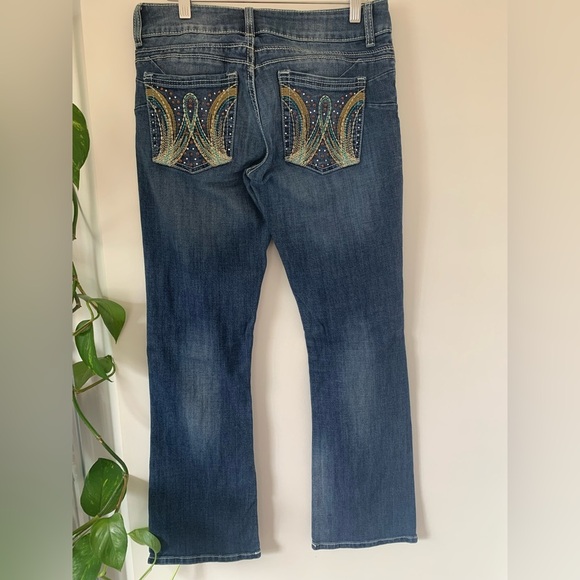 Wrangler Women's Flare Jeans in Deep Blue - Picture 4 of 5